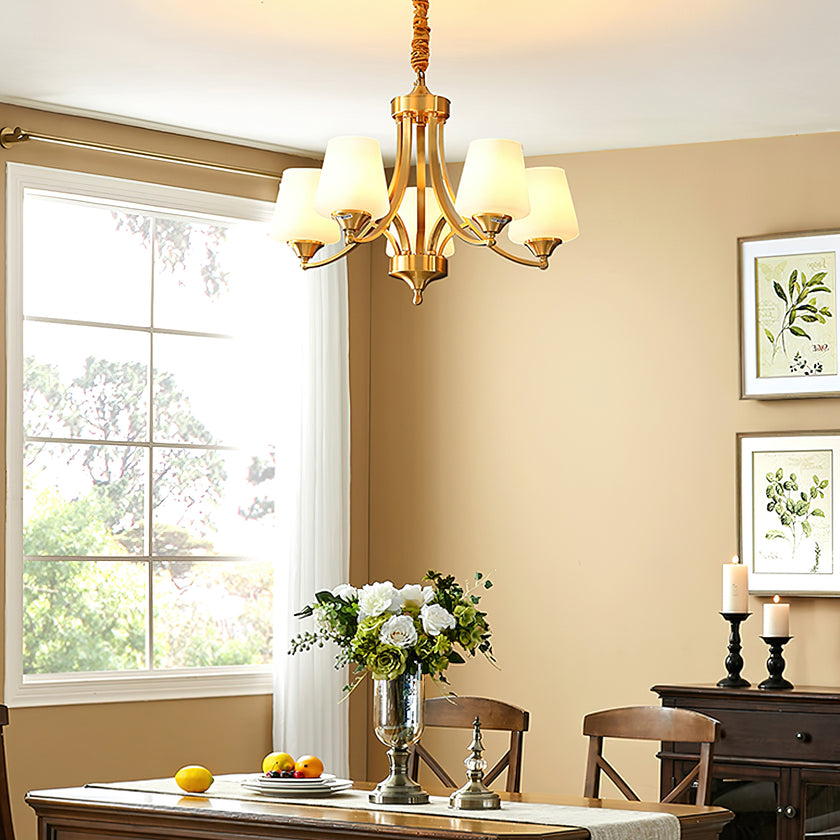 Tapered Glass Chandelier