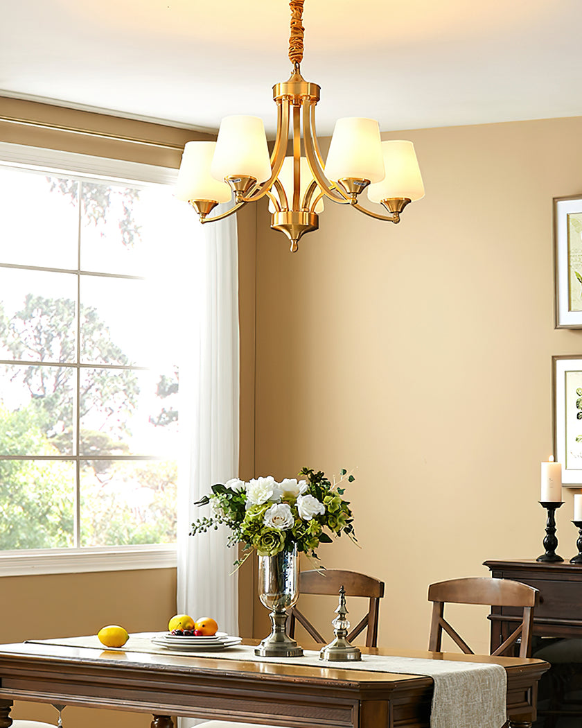 Tapered Glass Chandelier