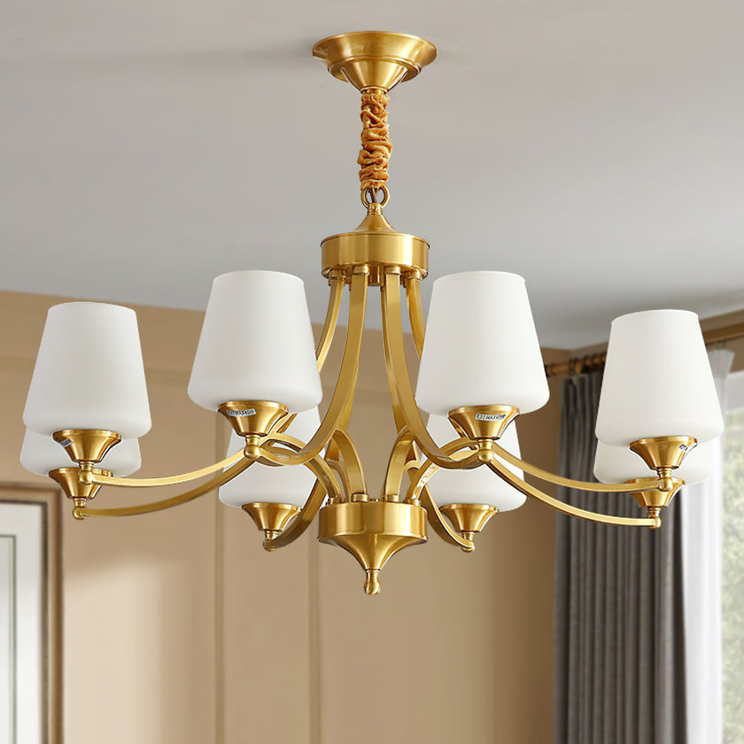 Tapered Glass Chandelier