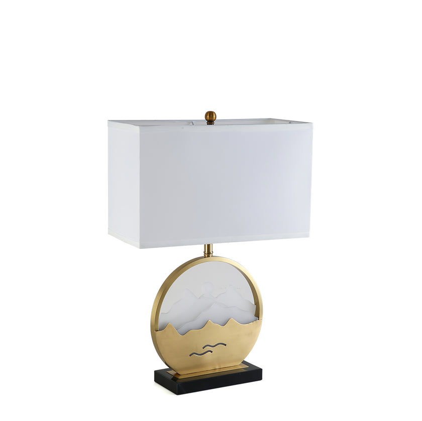 Trapezoid Marble Desk Light