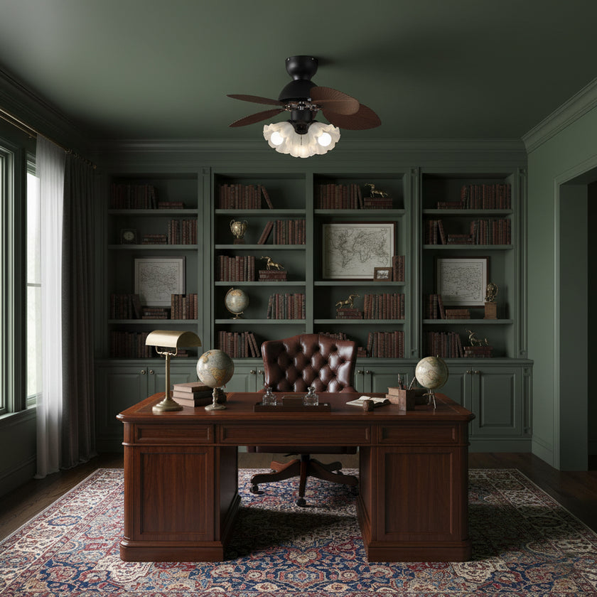 Tropica Palm Ceiling Fan Light