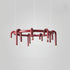 U-Shaped Wrought Iron Chandelier