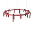 U-Shaped Wrought Iron Chandelier