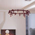 U-Shaped Wrought Iron Chandelier