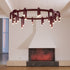 U-Shaped Wrought Iron Chandelier