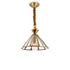Umbrella Brass Glass Chandelier