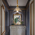 Umbrella Brass Glass Chandelier