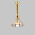Umbrella Brass Glass Chandelier
