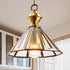 Umbrella Brass Glass Chandelier