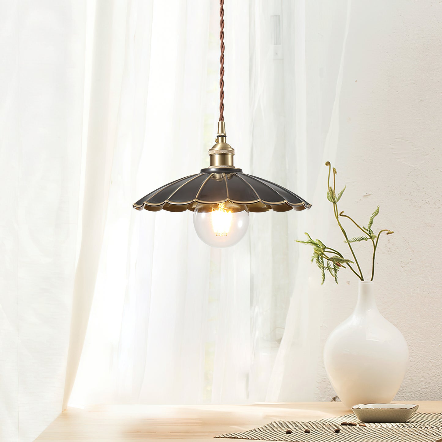 Umbrella Brass Pendant Lamp