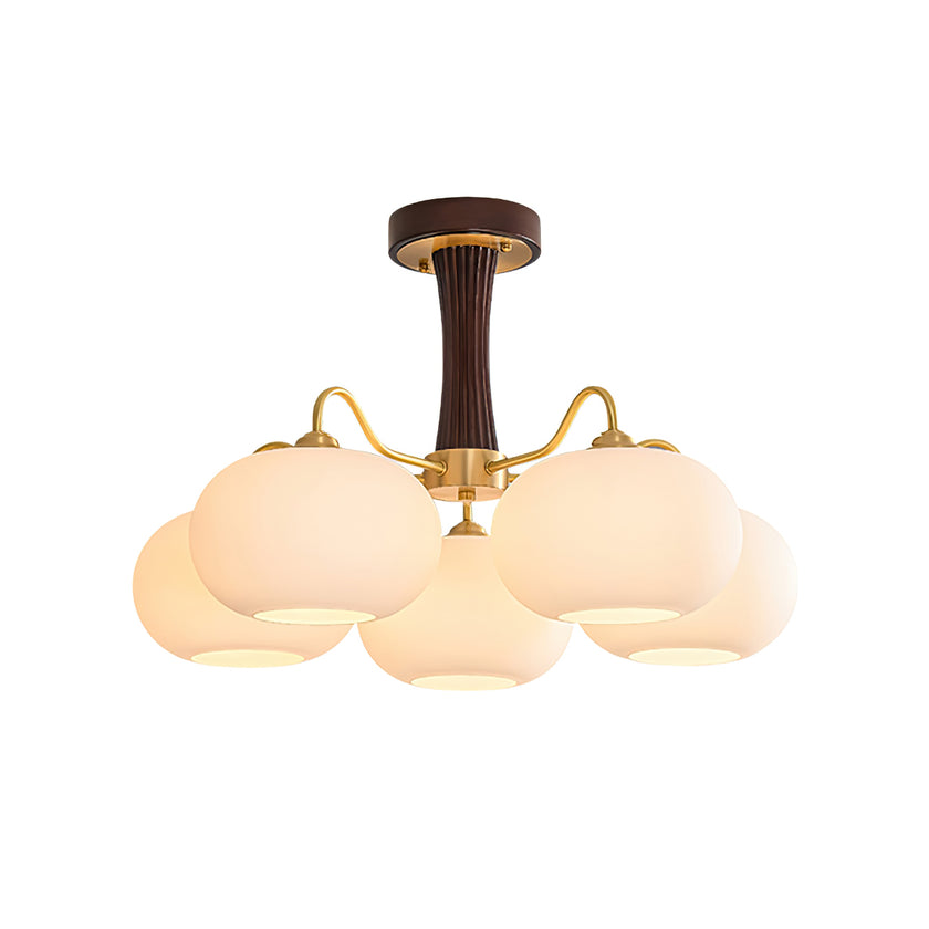 Vintage Messing-Persimmon-Kronleuchter