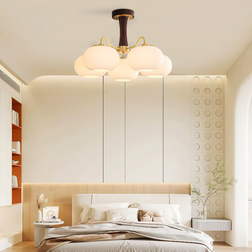 Vintage Messing-Persimmon-Kronleuchter