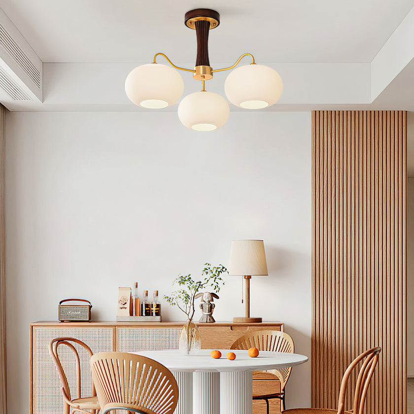 Vintage Messing-Persimmon-Kronleuchter