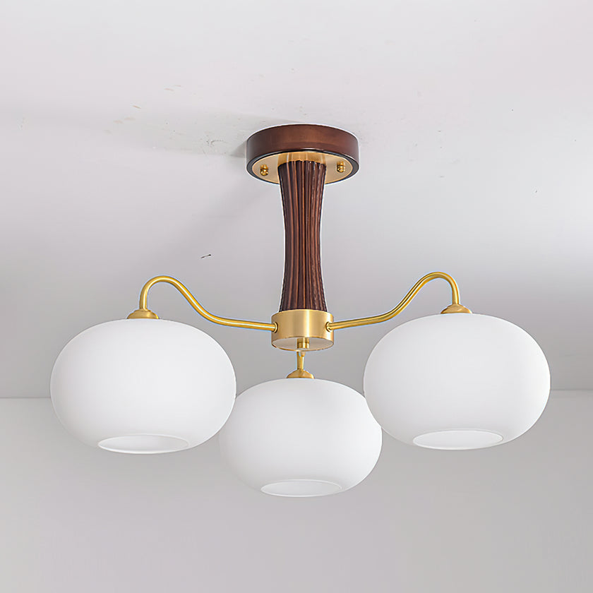 Vintage Messing-Persimmon-Kronleuchter