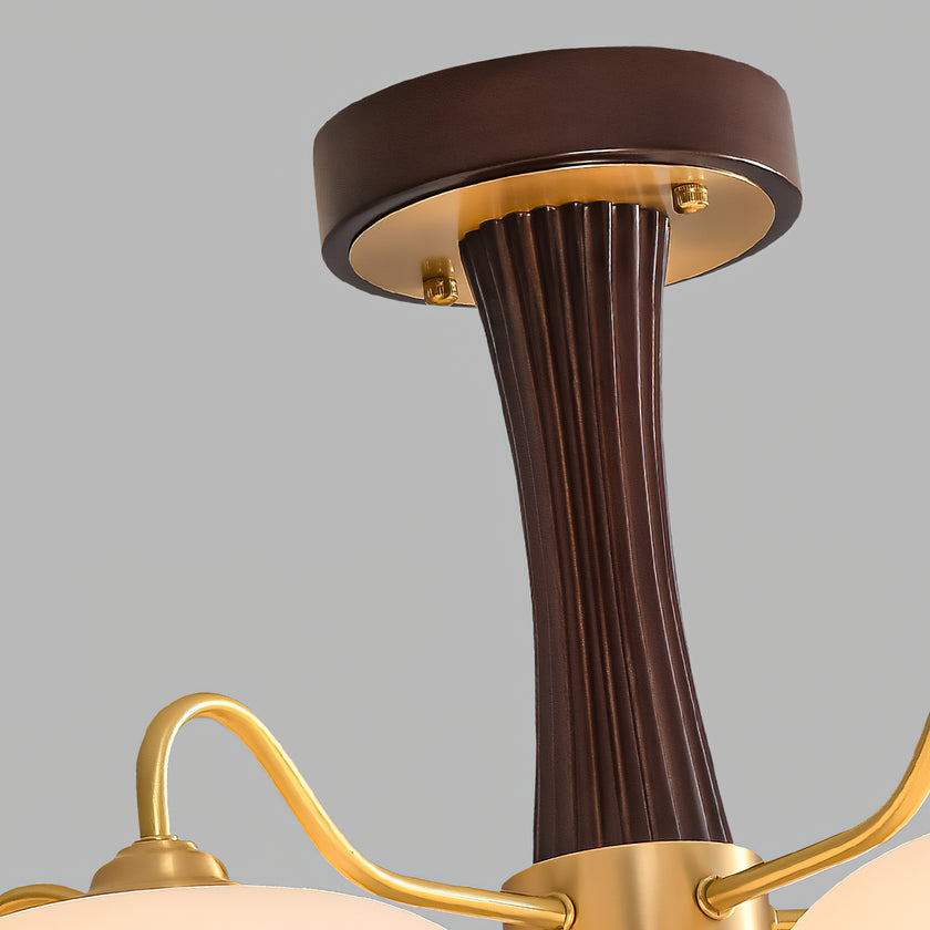 Vintage Messing-Persimmon-Kronleuchter