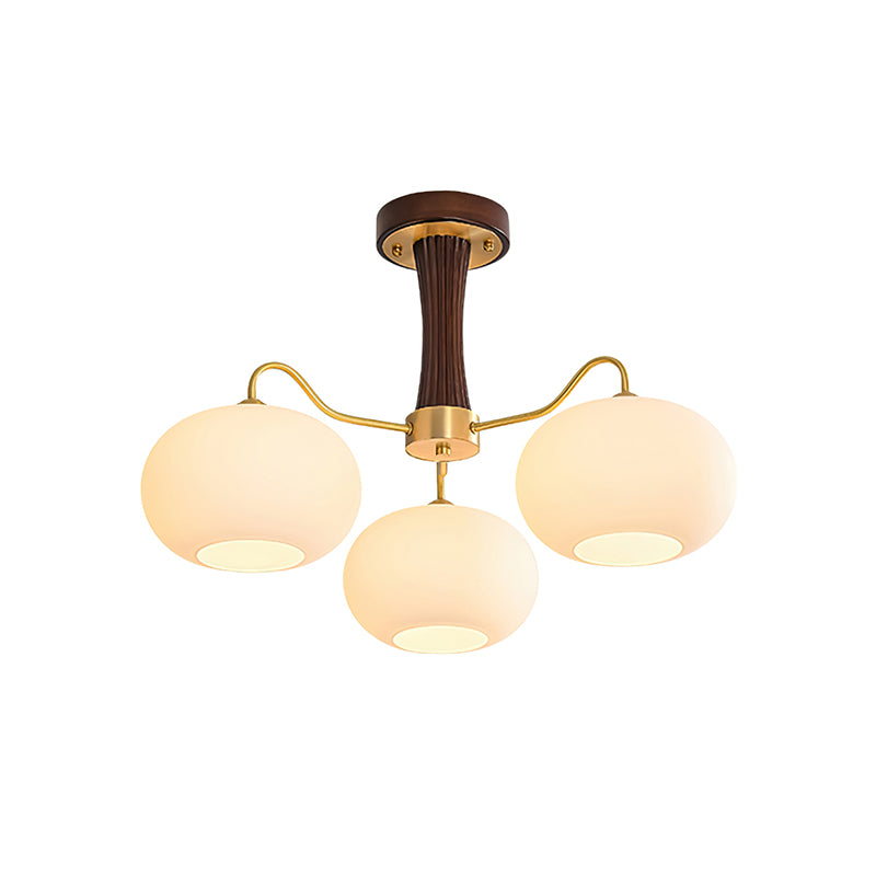 Vintage Messing-Persimmon-Kronleuchter