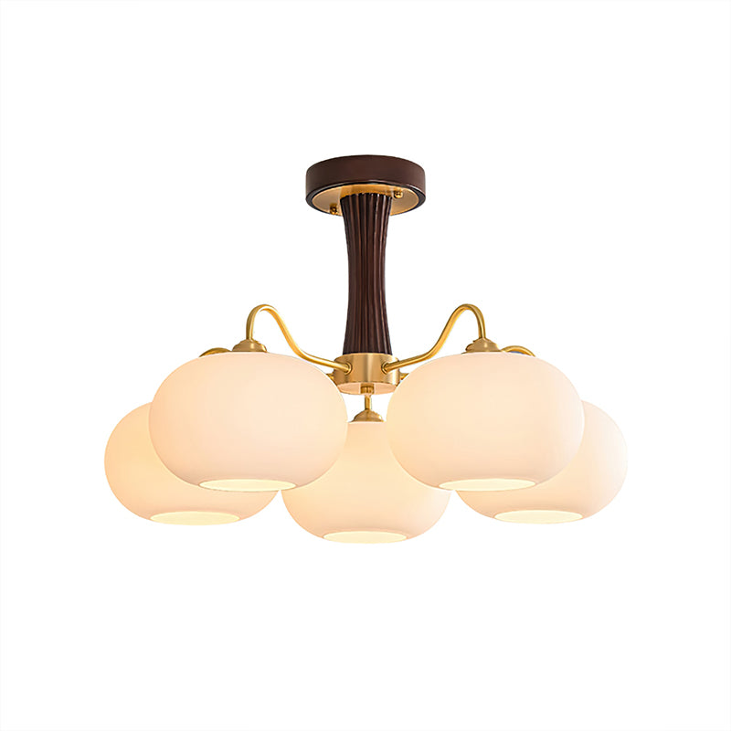 Vintage Messing-Persimmon-Kronleuchter