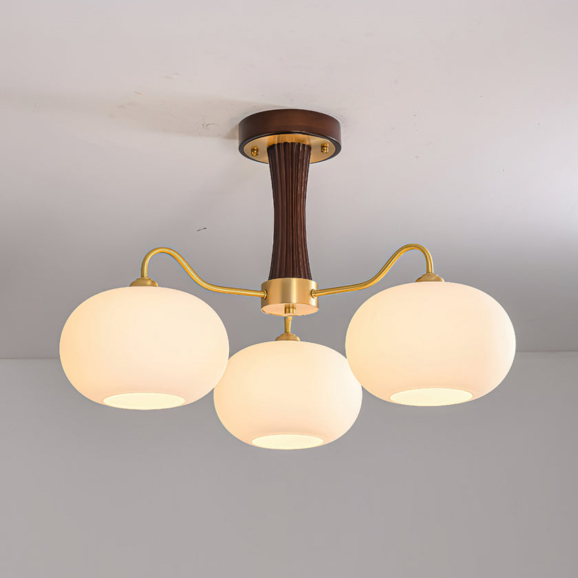 Vintage Messing-Persimmon-Kronleuchter