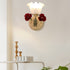 Vintage Rose Glass Wall Lamp