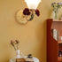 Vintage Rose Glass Wall Lamp