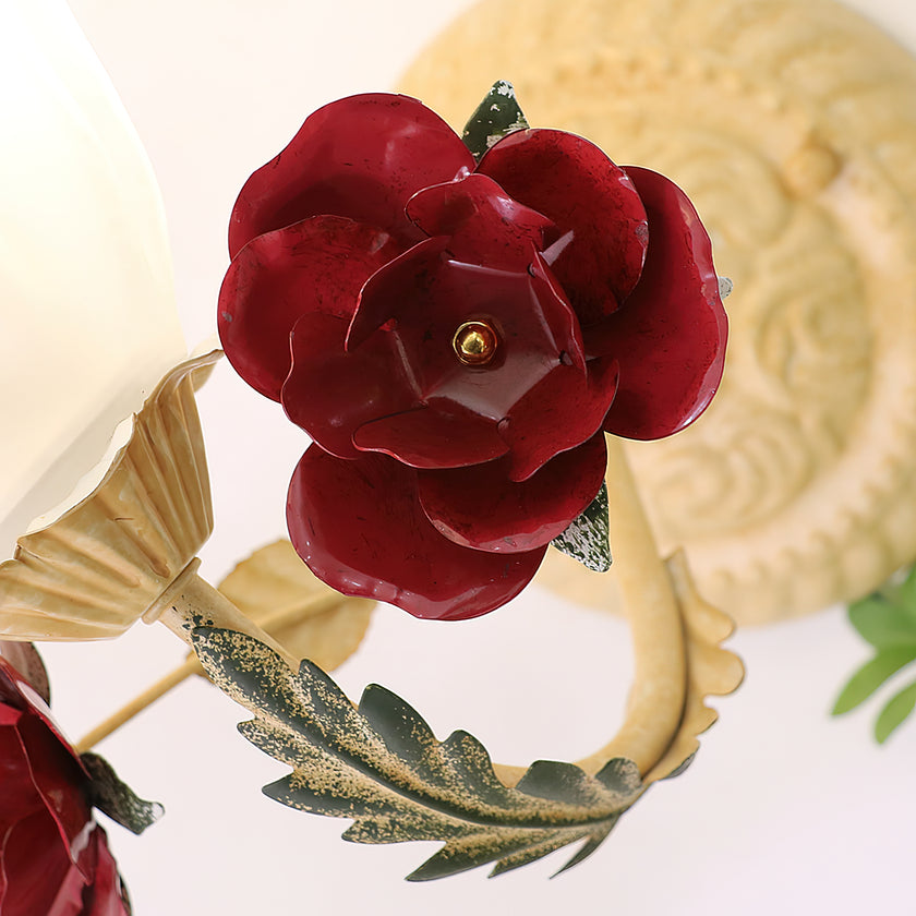 Vintage Rose Glass Wall Lamp