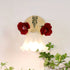 Vintage Rose Glass Wall Lamp