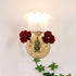 Vintage Rose Glass Wall Lamp