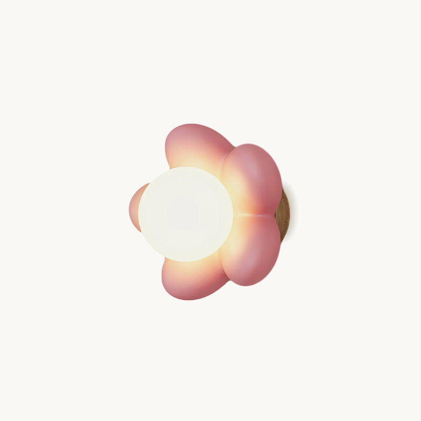 Warm Flower Resin Wall Lamp