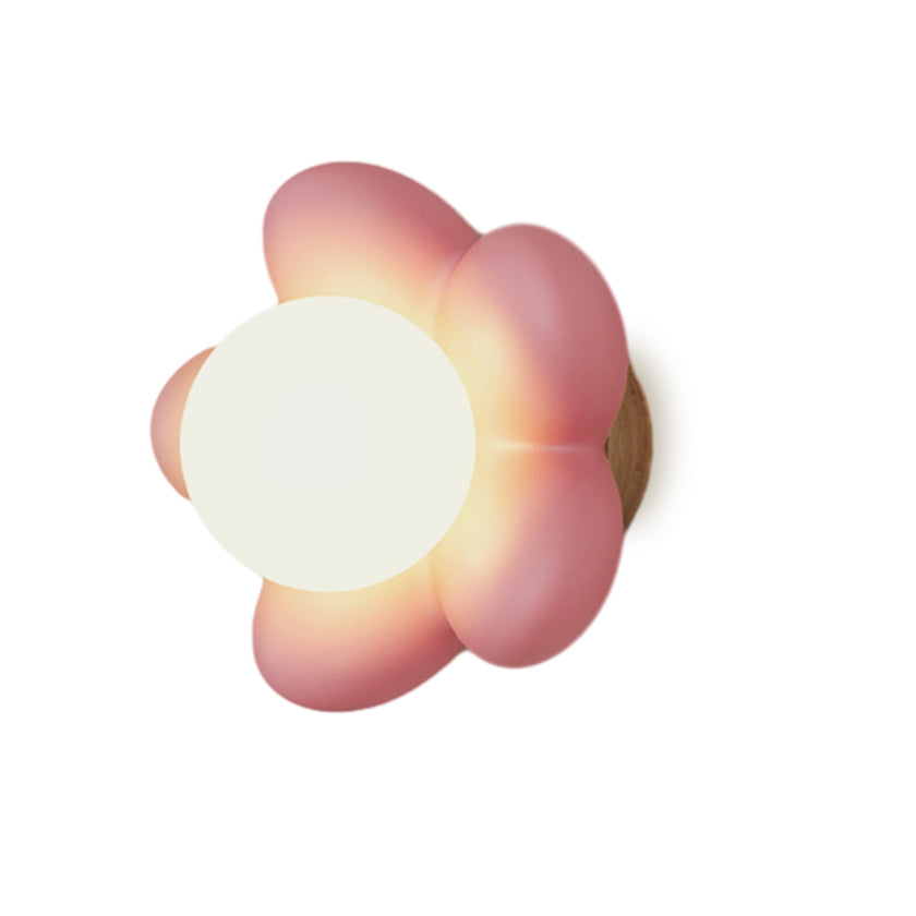 Warm Flower Resin Wall Lamp