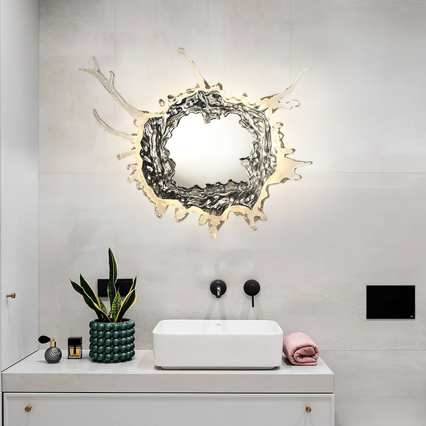 Wasserspiegel-Blumen-Wandlampe