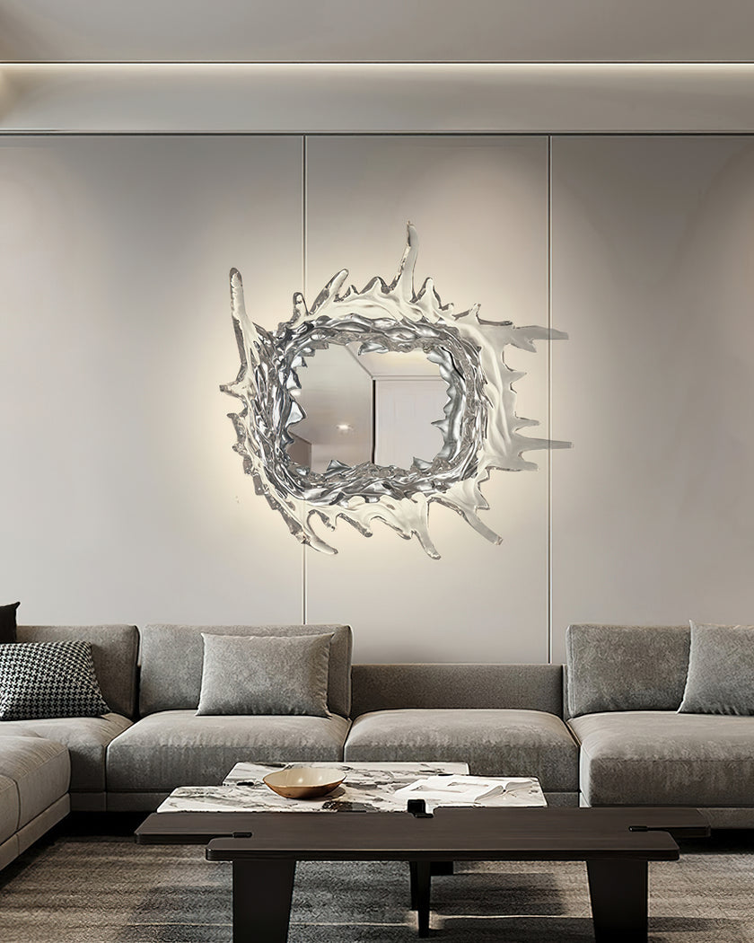 Wasserspiegel-Blumen-Wandlampe
