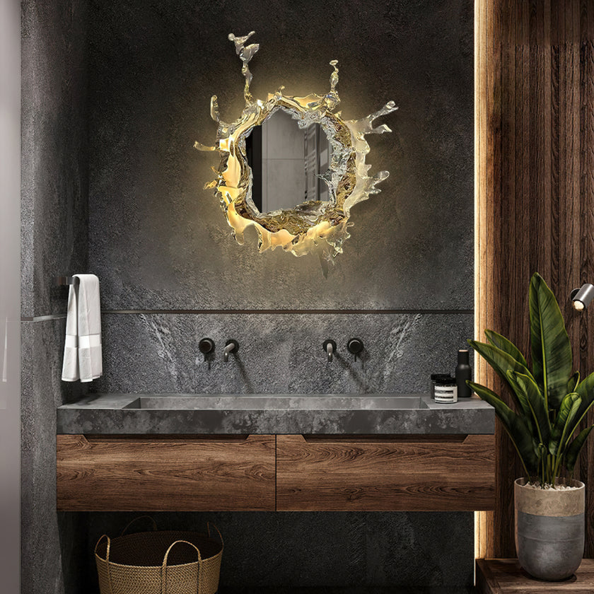 Wasserspiegel-Blumen-Wandlampe