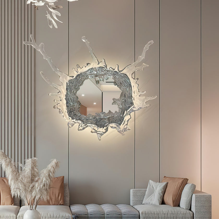 Wasserspiegel-Blumen-Wandlampe