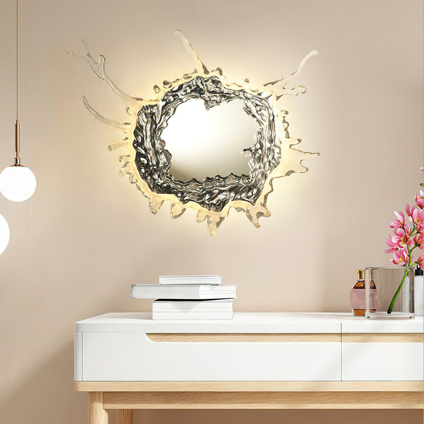 Wasserspiegel-Blumen-Wandlampe