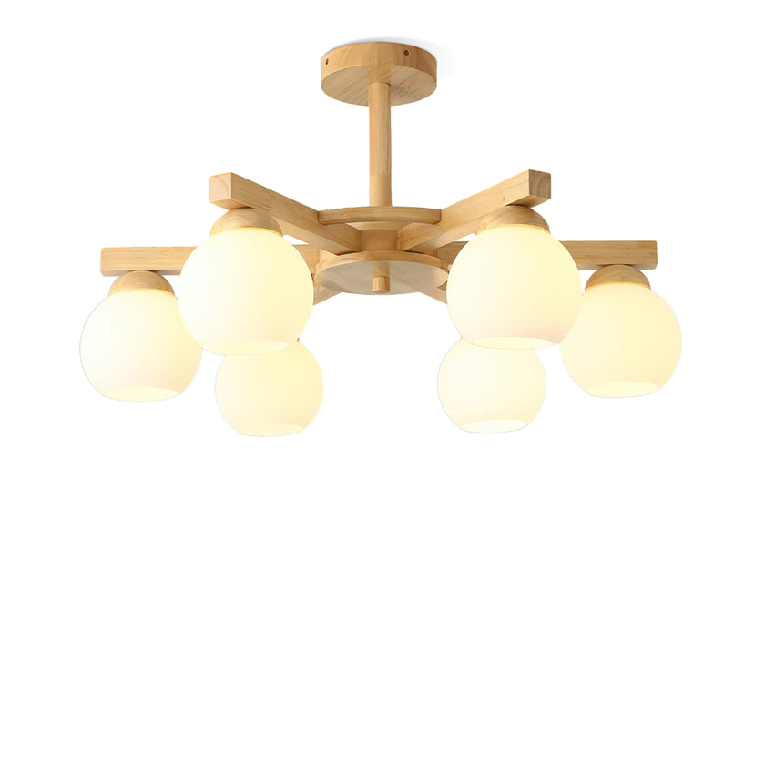 Wooden Helm Chandelier