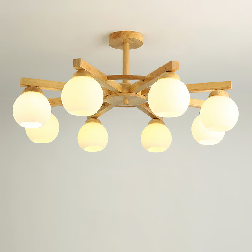 Wooden Helm Chandelier