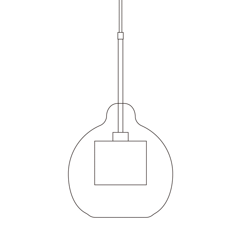 Chiswick Pendelleuchte aus Glas