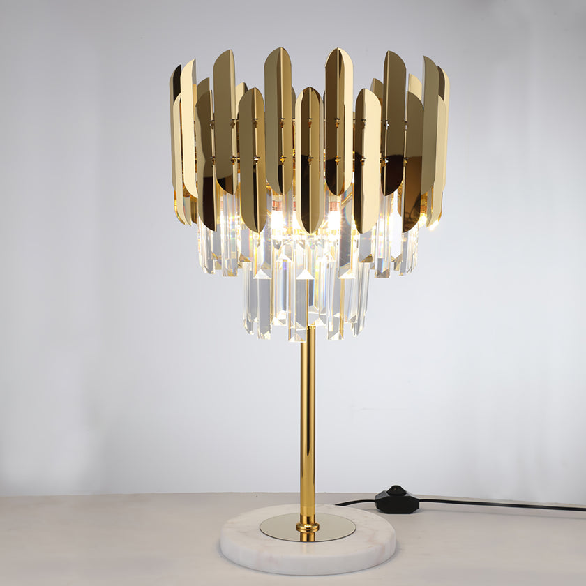 Crystal Marble Desk Lamp