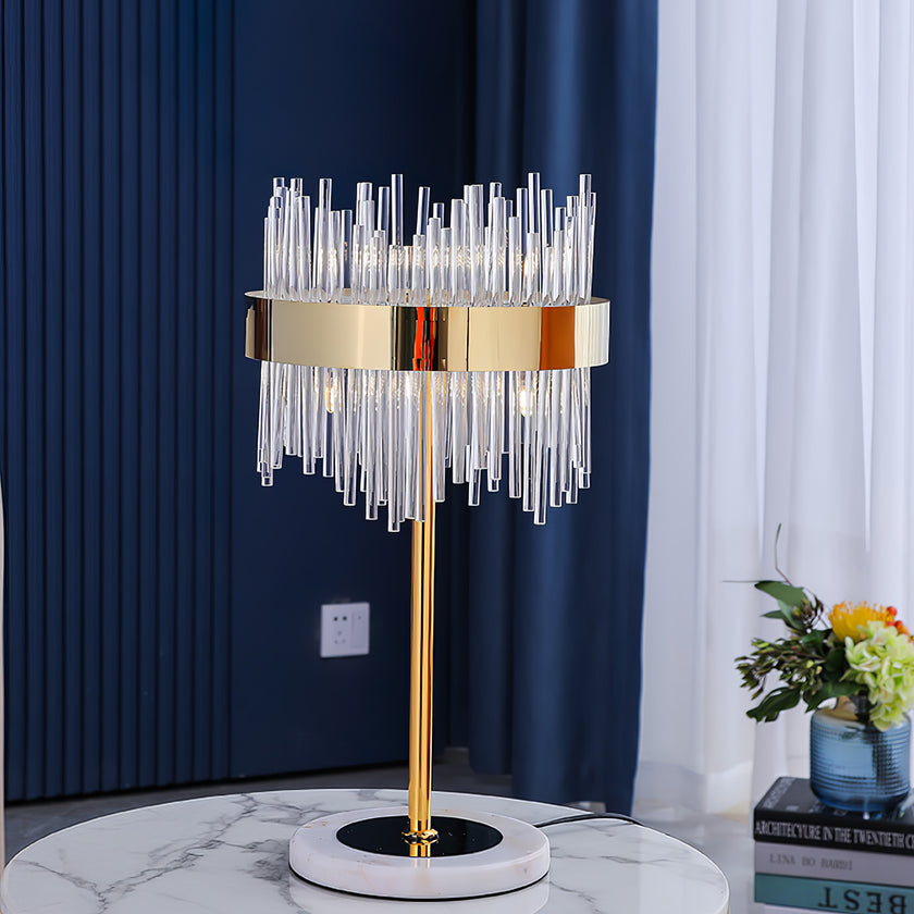 Crystal Marble Desk Lamp