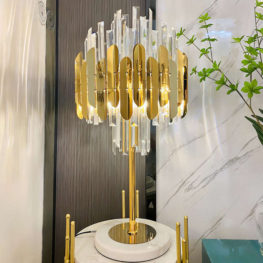 Crystal Marble Desk Lamp