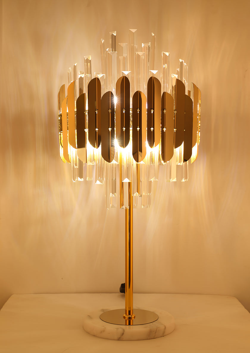 Crystal Marble Desk Lamp