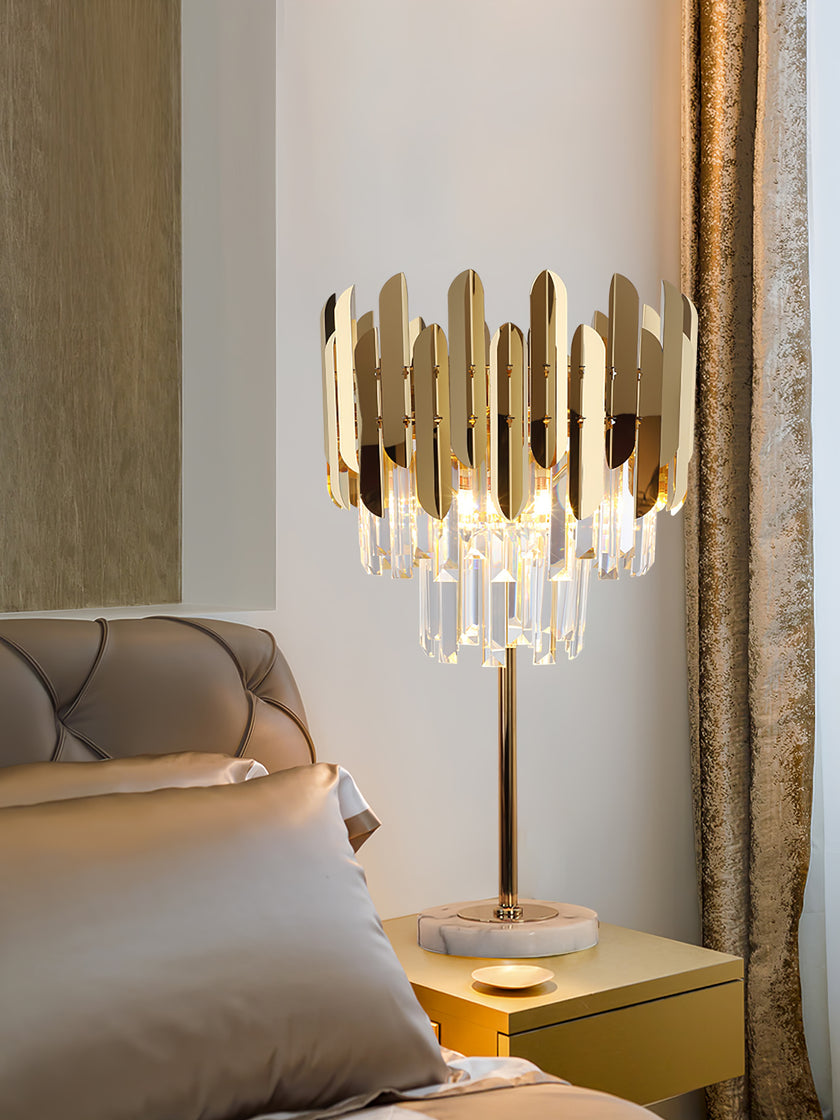 Crystal Marble Desk Lamp
