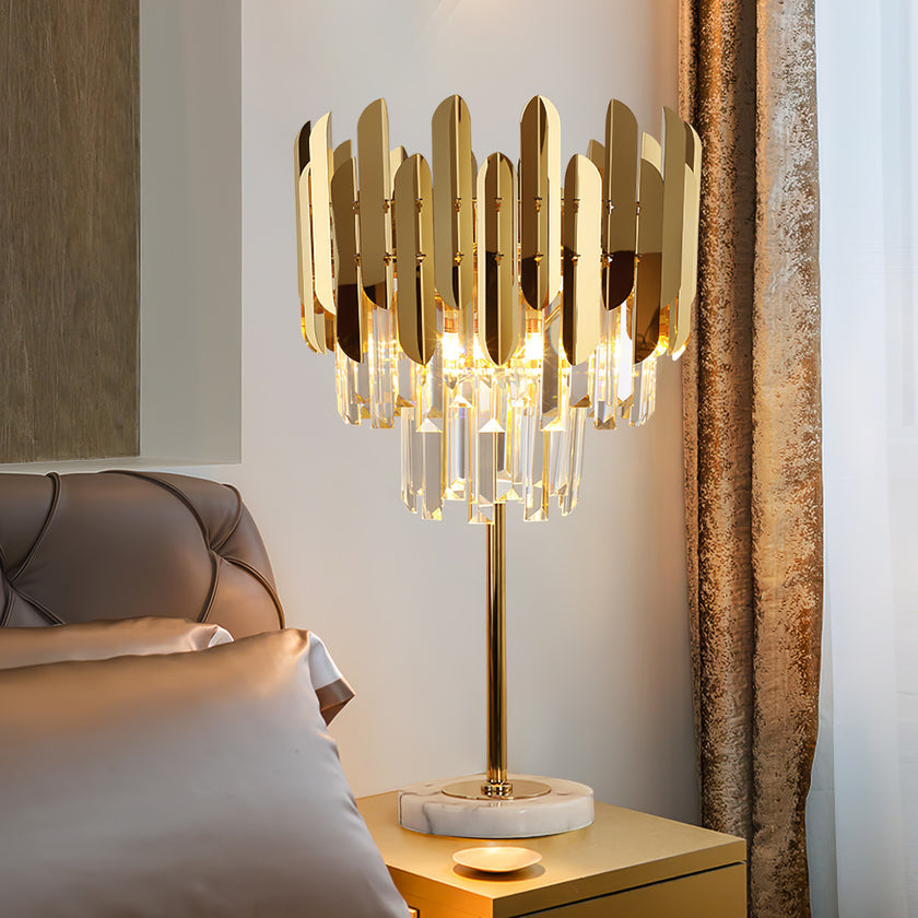 Crystal Marble Desk Lamp
