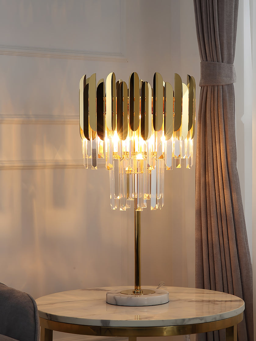Crystal Marble Desk Lamp