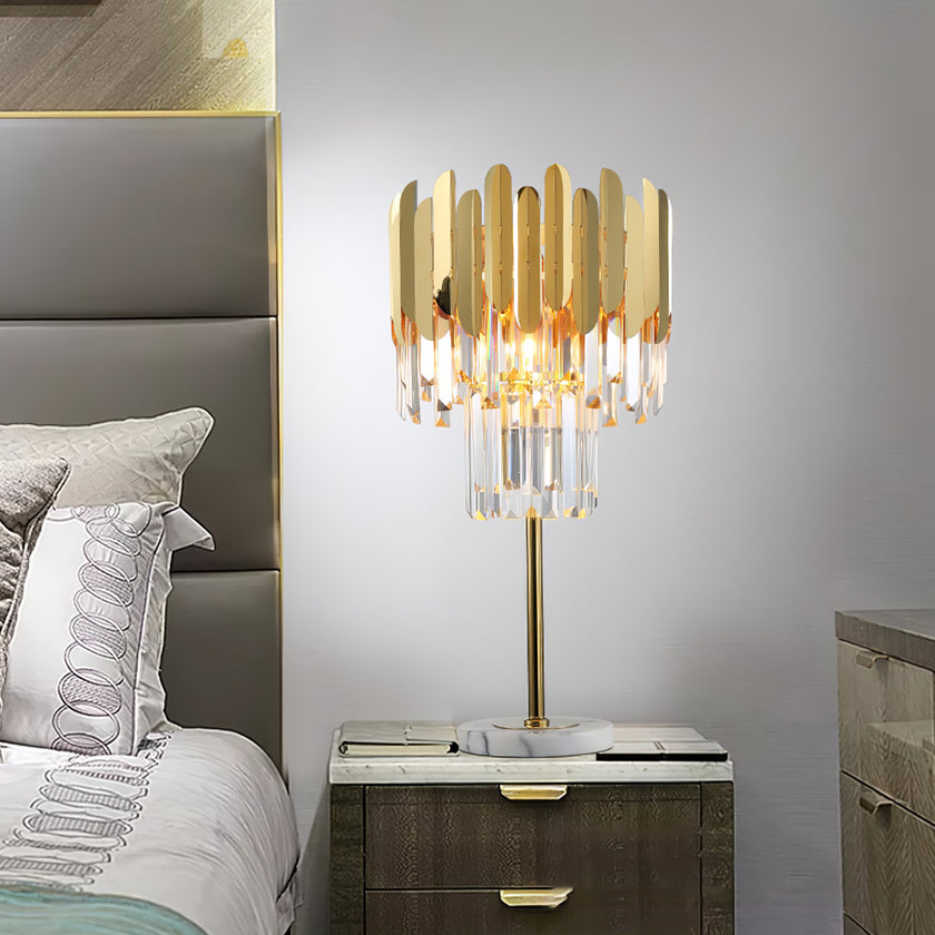 Crystal Marble Desk Lamp