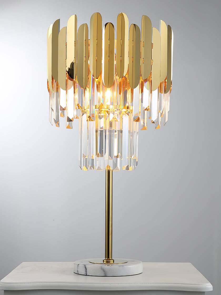 Crystal Marble Desk Lamp