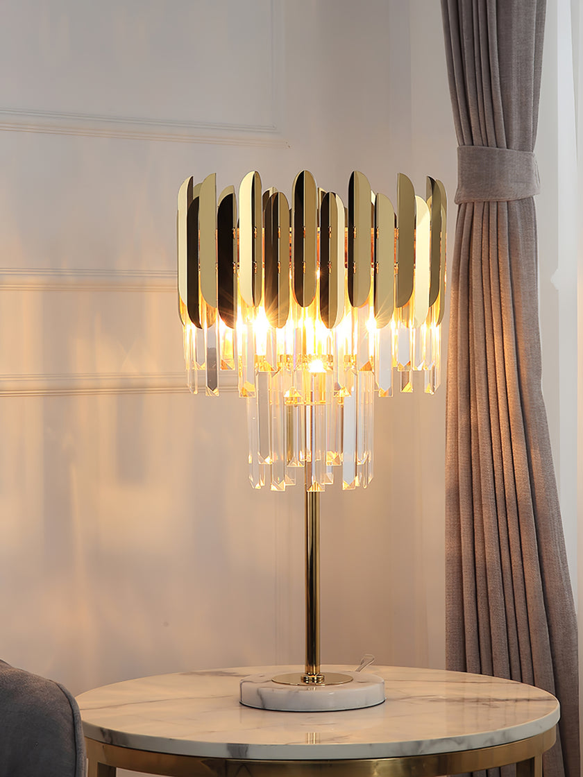 Crystal Marble Desk Lamp