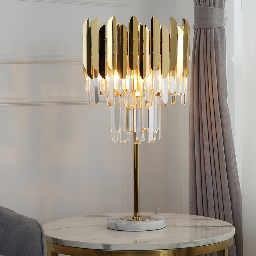 Crystal Marble Desk Lamp
