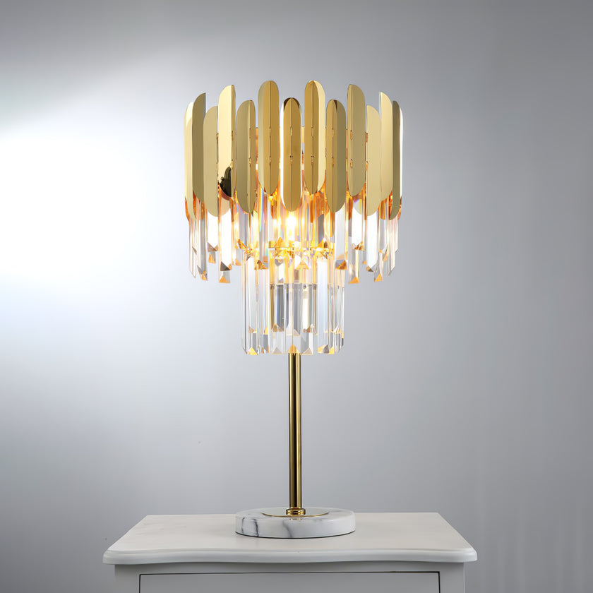 Crystal Marble Desk Lamp