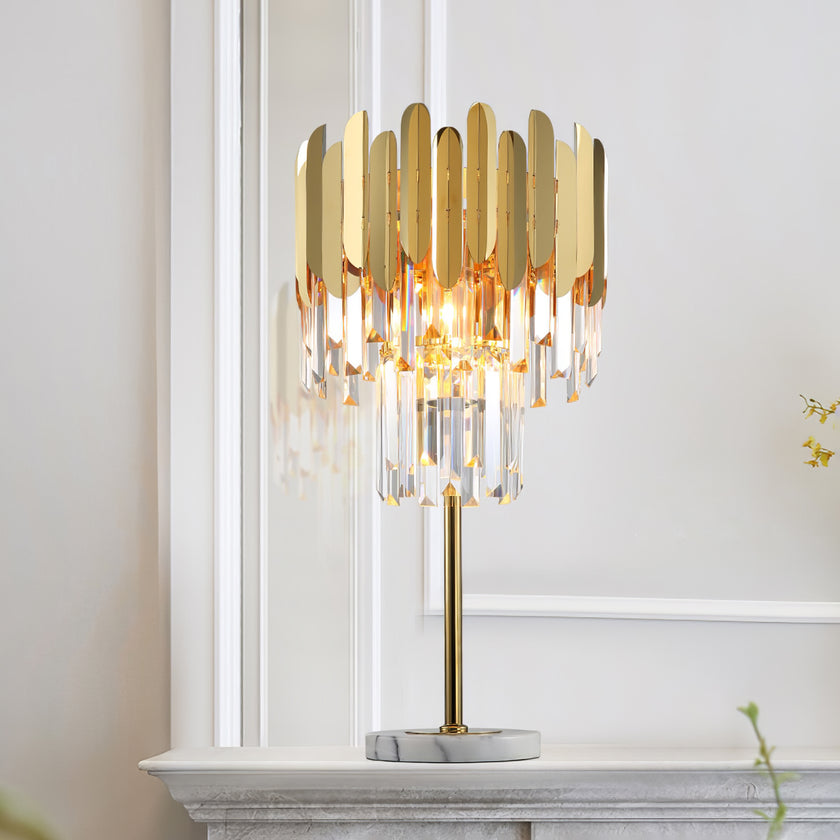 Crystal Marble Desk Lamp